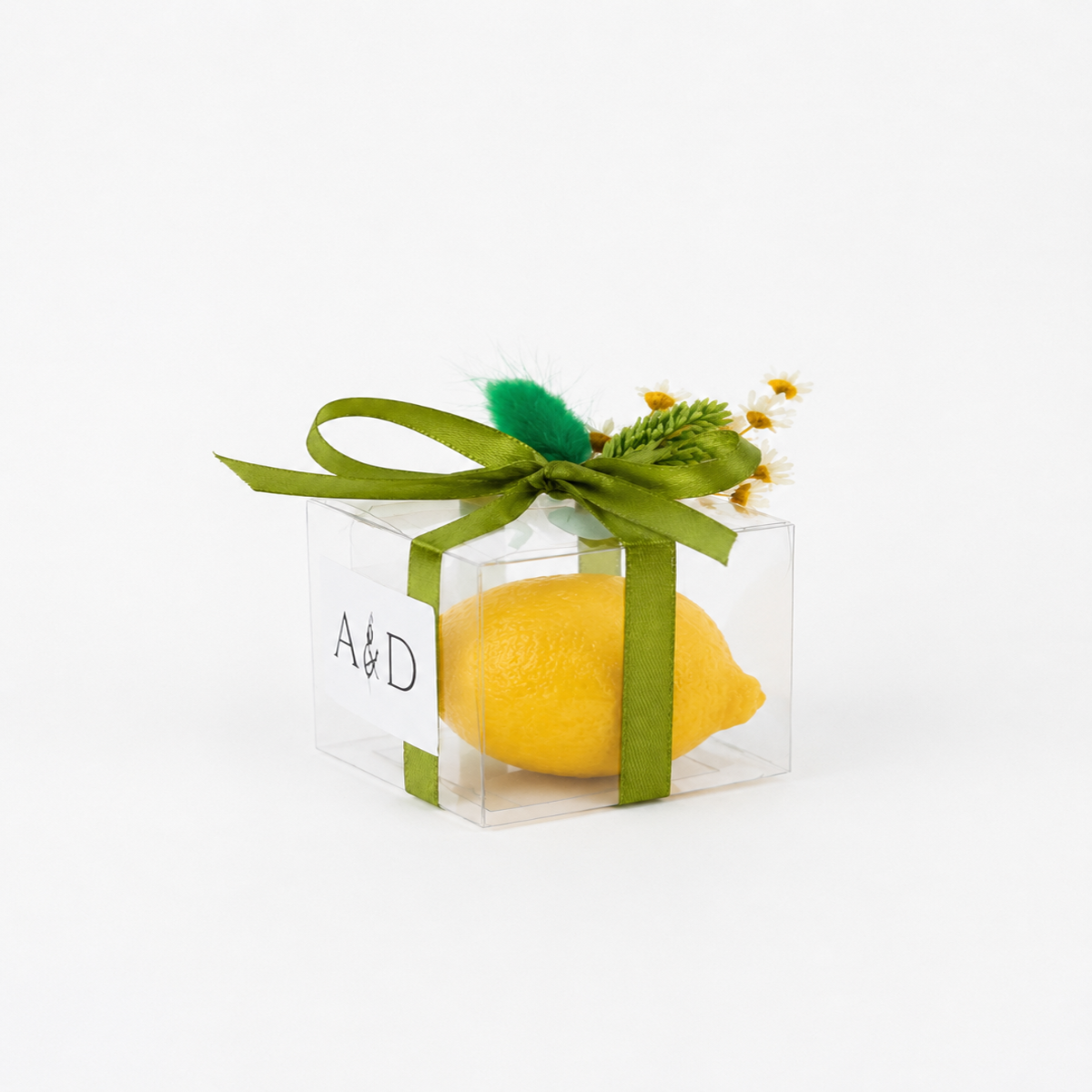 Set de 10 marturii pentru ocazii speciale, model lamaie, 70g - imagine 3